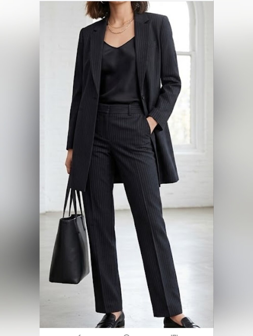 Tahari Arthur S. Levine 2-Piece Pinstripe Pant Suit Size 12P